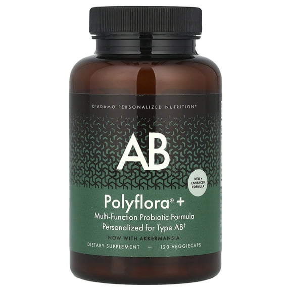 D'adamo Polyflora®  AB, Multi-Function Probiotic Formula , 120 VeggieCaps