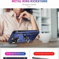 thumbnail image 6 of Dteck for Apple iPhone 16 Pro, Military Grade Armor Ring Holder Case Heavy Duty Magnetic for Car Mount Holder Shockproof TPU Bumper Hard PC Case Rotatable Ring Kickstand Cover,Blue, 6 of 7