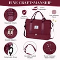 thumbnail image 5 of Gynky Travel Duffle Bag Set 2 Pack Weekender Bags for Women with Shoe Compartment Carry On Overnight Gym Duffel Bags with Wet Pocket Hospital Bags for Labor and Delivery, 5 of 8