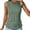 Army Green, variant on Aueoeo Going Out Tops for Women Womens Tops Dressy Casual Women's Workout Tank Tops Summer Loose Casual Solid Round Neck Tank Tops Fashion Eyelet Tanks White Shirt Womens On