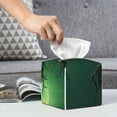 thumbnail image 4 of Kdxio Green Night Sky Moon Branches Print Tissue Box Cover,Square Decorative PU Leather Facial Paper Case Organizer Holder Dispenser for Bathroom,Night Stands,Desk,Car 5.2''X5.2''X5.2'', 4 of 6