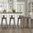 Andeworld Bar Stools Set of 4 Counter Height Stools Industrial Metal