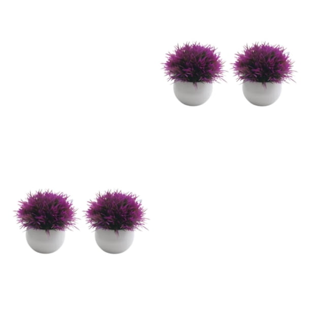 Lote de 2 pastos artificiales Naiovety Loto rojo maceta duradera decoración 15 cm multicolor 2piezas