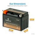 thumbnail image 2 of Chrome Battery Ytx12a-bs High Performance -maintenance Free- Sealed AGM Motorcycle Battery, 2 of 8
