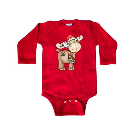 

Inktastic Christmas Molly Moose Gift Baby Boy or Baby Girl Long Sleeve Bodysuit