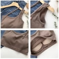 thumbnail image 5 of Women's Crop Tops Shoulder Ribbed Seamless Exercise Workout Tank Tops, 5 of 5