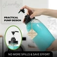 thumbnail image 6 of Glass Liquid Laundry Detergent Dispenser, 2x50oz Farmhouse Mason Jar Style Refillable & Reusable Laundry Bath Dish Soap Storage Containers, 6 of 8