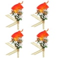 thumbnail image 1 of 4uds Novio Ojetes Lirio Ojetes Alfileres para Hombres Boda Ceremonia Aniversario Formal Cena Fiesta Naranja, 1 of 5