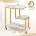 thumbnail image 5 of Topcobe G-Shaped Side Table 3-Tier Mobile End Table with Open Shelves, End Tables Living Room, Modern Furniture for Home-White, 5 of 8