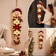 thumbnail image 7 of Ywbawe 35" Lighted Christmas Snowman Door Hanger Snowflake Poinsettia Ornament with Bells for Front Door Wall Decor, 1 Pack, 7 of 7