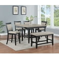 thumbnail image 5 of Cterwk Wood Frame Upholstered Linen Seat Bench for Living Room, Dining Room, 5 of 5