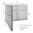 thumbnail image 2 of GOF L-shaped Freestanding Office Partition, Room Divider, Privacy Screen, Workstation Cubicle (84”D x 96”W x 60”H), 2 of 10