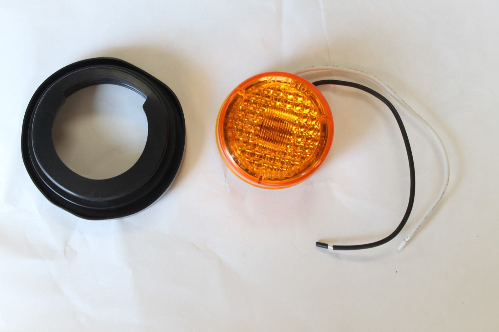 8-Piece 2-Inch Round LED Trailer Marker Lights – 4 Red + 4 Amber, Flush Mount, IP67 Waterproof