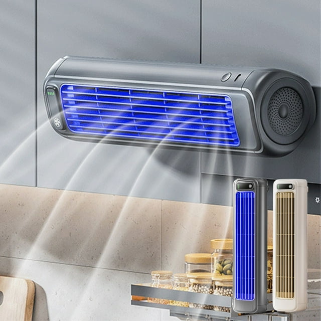 Ventilador de Torre de Viento Constante 2025 | Ventilador de Riego de Cocina Sin Aspas | Ventilador de Escritorio Silencioso de Alta Potencia para Oficina (2000 Ma) | Batería Recargable | 3 Velocidad