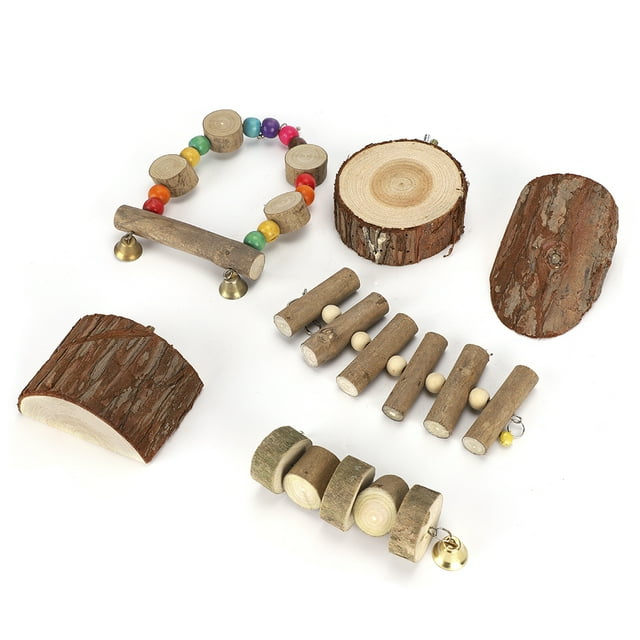 Juego de juguetes para hámster, hámster para mascotas pequeñas de madera, juguete para hámster de madera, juguetes para hámster, estándares líderes en la industria