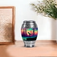 thumbnail image 7 of JAGASY Telescope Funeral Keepsake Urns for Ashes for Women, Blue Small Urn for Ashes Adult Male, Pine Trees Decorative Urns for Father, Aurora Borealis Cremation Urn for Mother, (3 Inch), 7 of 7