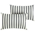 thumbnail image 2 of Sunbrella  Lido Indigo Stripe Indoor/Outdoor Knife Edge Pillow (Set of 2) 12 in L x 18 in W, 2 of 5
