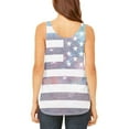 thumbnail image 2 of 4th of July Galaxy American Flag USA Juniors Flowy Side Slit Tank Top Multi MD, 2 of 2