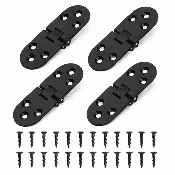 Butler Tray Hinge Black, Heavy Duty Folding Flip Top Hinge