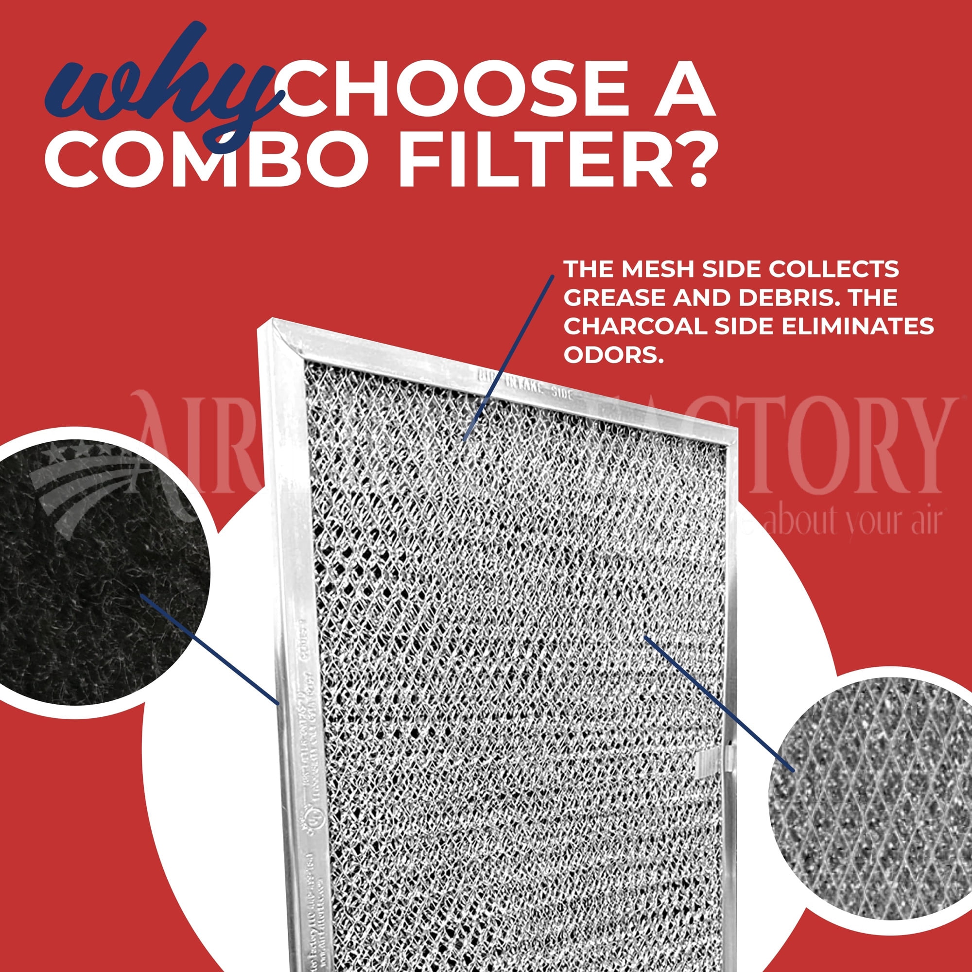 Air Filter Factory Replacement for SNTK74490 Broan Charcoal Carbon Combo Filter 2-Pack (Sold without manufacturer warranty)