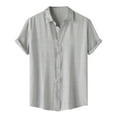 thumbnail image 3 of Mens Hawaiian Shirt, Short Sleeves Lapel Button Down Shirt Short Sleeve T-Shirt Regular Fit Cool Vacation Summer Tropical Beach Tops 2026, 3 of 10