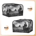 thumbnail image 3 of Haiem 60s Black White Western Cowboy Print Toaster Covers 4 Slice Wide Slot,Bread Dust Cover & Fingerprint Protection,Bread Machine Cover,Appliance Covers, 3 of 7