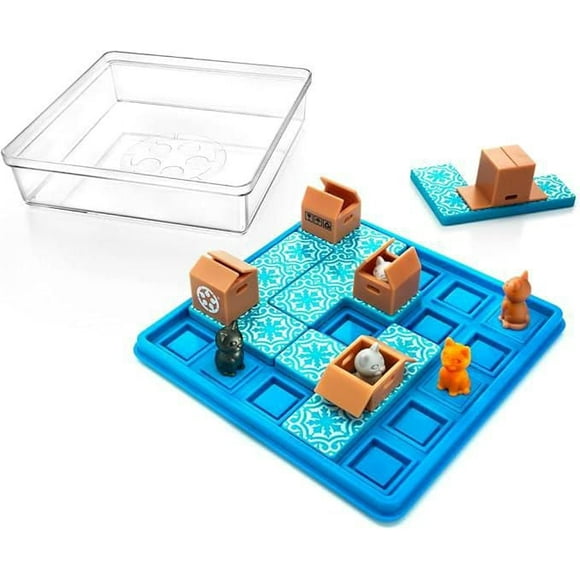 Smart Games Cats & Boxes - Logic Travel game - 60 challenges - From 7 to adult