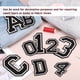 thumbnail image 5 of Parches de Letras para Planchar, 5PCS Parches Bordados de Alfabeto C para Reparar Ropa (4.4"/3.1", Negro), 5 of 7