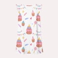 thumbnail image 5 of Afuyipoi ​Girls Sweet Cake Graphic Fashion Dress (5-12 Years) Summer Flutter Sleeve Round Neck Casual Dress for Holiday Outing Watermelon Red 11/12, 5 of 7