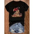 thumbnail image 2 of Casual Crew Neck T-Shirt, Polyester Knit Fabric with Elastane, Medium Stretch, with African American Graphic Print, for All Seasons, 2 of 6