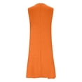 thumbnail image 5 of Ecqkame Women's Linen Dresses Spring Summer Solid Color V Neck Sleeveless Loose Casual Dress Lightweight Comfortable Dresses Orange XXL, 5 of 9