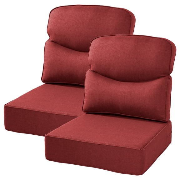 Bellefurn Outdoor Seat Cushions 22 X 24 X 6 inch for Patio Furniture,Outdoor Chair Cushions Outdoor Deep Seat Cushion with Water Resistant & Removable Cover Patio Cushions for Wicker Chair,Sofa,Couch