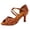 Brown, variant on Women's Adult Latin Dance Shoes 7.5cm Mid-Heel Soft Sole Spring/Summer Style Trendy Comfortable And For Dance Performances White 5.5
