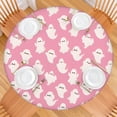 thumbnail image 2 of Sweet Ghost Halloween Pattern Round Fitted Tablecloth with Elastic Edge,Dining Table Cover Waterproof,Outdoor Round Tablecloth for Camping,Dining,Indoor and Outdoor, 2 of 7