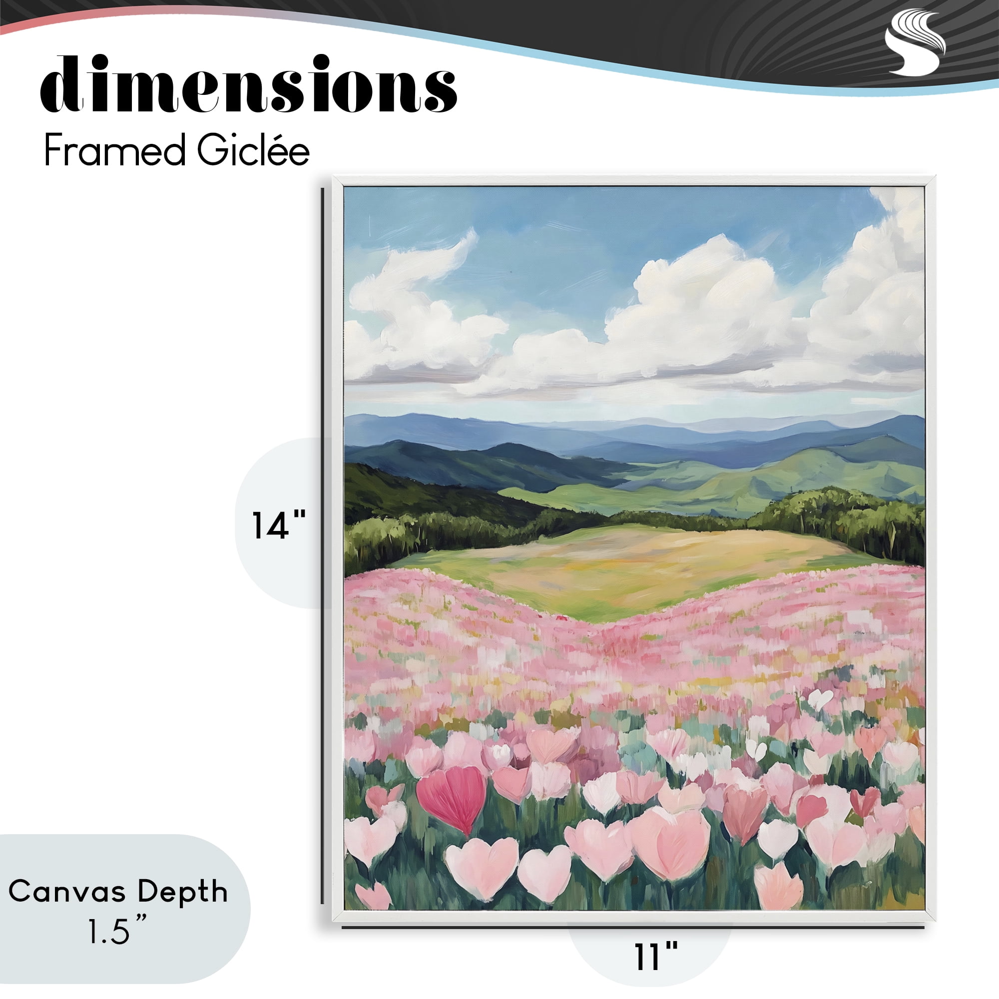Stupell Industries Blush Pink Poppy Field White Framed Giclee Art, design by The Prints Vibe