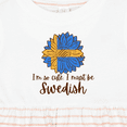 thumbnail image 4 of Inktastic I'm So Cute, I Must Be Swedish Sunflower Girls Baby Dress, 4 of 5
