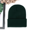 thumbnail image 4 of Tnobhg Winter Hat Unisex Stretchy Knitted Solid Color Warm Soft Ear Protection High Elasticity Regular Fit Winter Fall Beanie Women Men Cap, 4 of 8