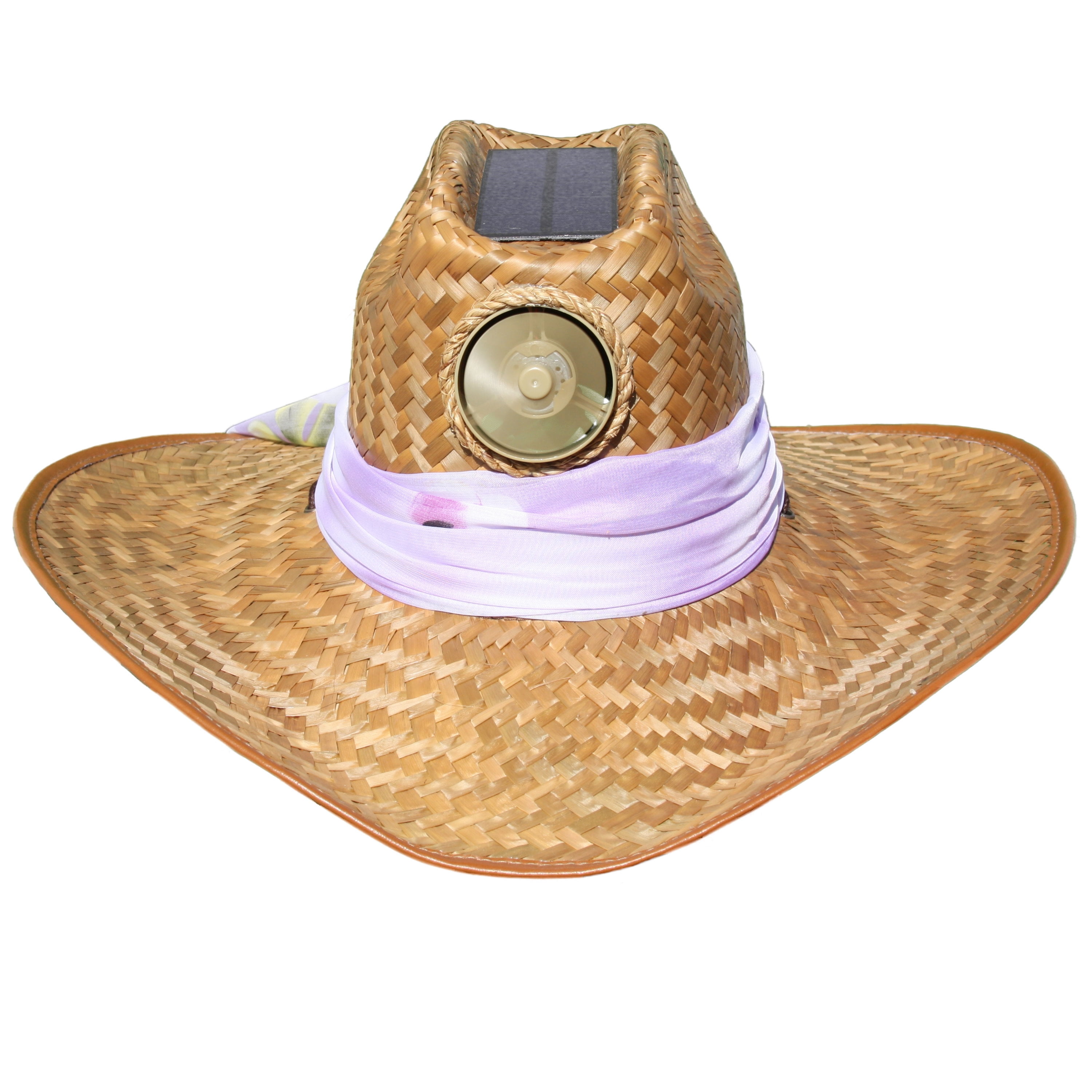 Cowgirl with Scarf Solar Hat - Sun Hat with Fan, Large 