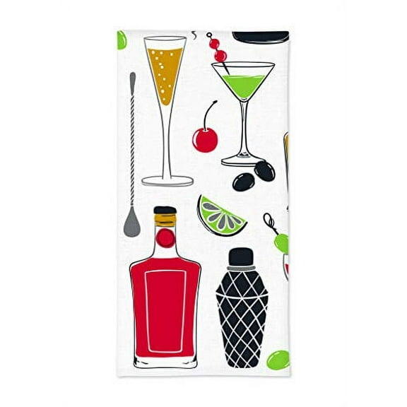 MUkitchen Cotton Oversized Kitchen Towel, 20 by 30",Cocktails