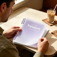 thumbnail image 4 of Detachable Coil Notebook, Gradient Transparent Cover with Rearrangeable Pages for Notes and Journaling, Purple, 4 of 6