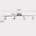 thumbnail image 4 of TISHITA Modern LED 4 Light Track Lighting Kit, Ceiling Lights Fixtures, Adjustable Clear White, 4 of 8