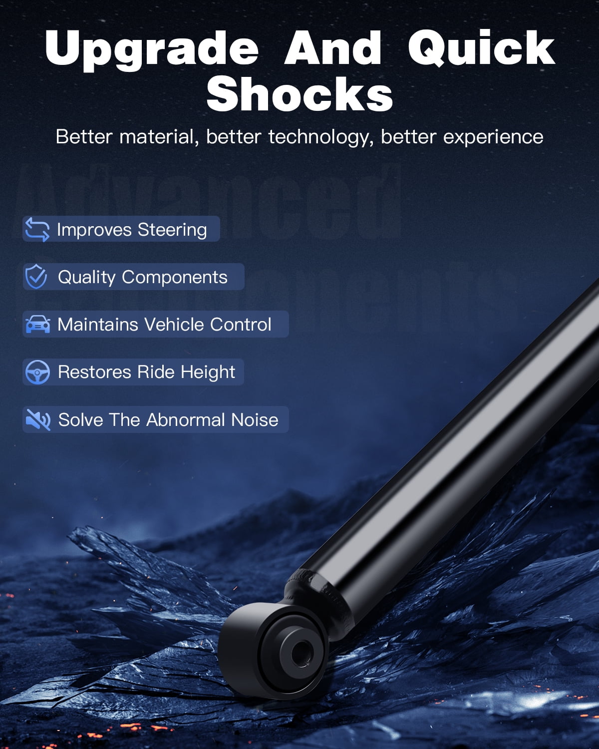 Shocks and Struts,ECCPP Rear Shock Absorbers Strut Assembly Compatible with 2007 2008 for Honda Fit 343487 5605