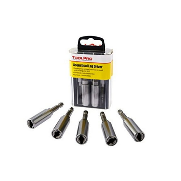 toolpro eye lag driver (5 pack) in interlocking storage box