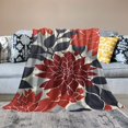 ALEPADNF Flowers Print Flannel Throw Blanket, All Seasons Hand/Machine