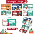 thumbnail image 2 of 500 PCS Christmas Gift Tags, Self-Adhesive Holiday Present Labels 2.95x1.6 Inch, Festive Name Stickers for Gifts Wrapping, Xmas Decorations for Women Men Kids, 2 of 6