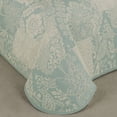 thumbnail image 4 of Maisonette Floral Lightweight Bedding, Ivory & Spa Aqua Blue, 5 Pc Cal King Bedspread Set, 4 of 5