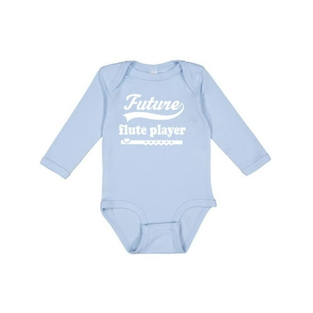 

Inktastic Future Flute Player Music Gift Boys or Girls Long Sleeve Baby Bodysuit
