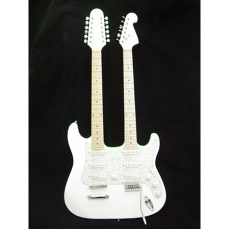 Zenison Double Neck Electric Guitar  WHITE 12 String & 6