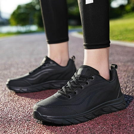 

Mens Shoes Large Size Casual Leather Print Casual Fashion Simple Shoes Running Sneakers Black 10