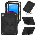 thumbnail image 2 of FJLBDE Case for iPad (A16) 11th Gen 2025/10th Gen 2022 10.9 Inch with Butterfly Stand, Heavy Duty Rugged Protective Cover with Pencil Holder Shoulder Strap for Kids Girls, Black, 2 of 7